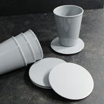 Cup Set with Coasters (Grey)