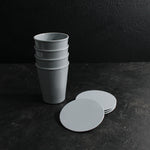 Cup Set with Coasters (Grey)