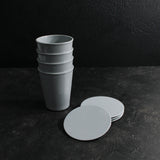 Cup Set with Coasters (Grey)