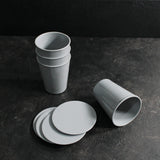 Cup Set with Coasters (Grey)