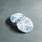 Pack of 6 Round Coasters (Blue Oriental)