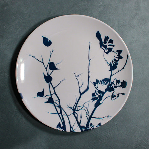 Round Dinner Plate (Blue Leaf)